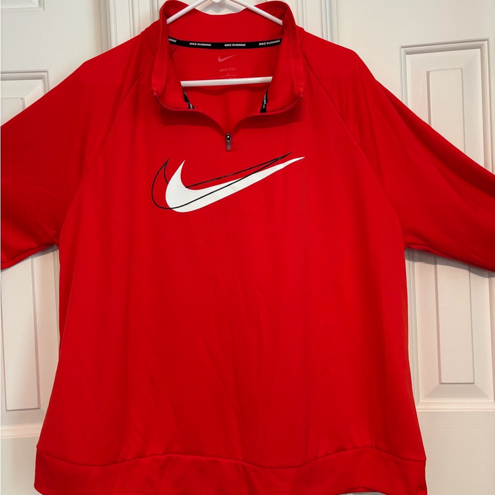 Nike “Dri-Fit” Red Long Sleeve Pullover, men’s size XXL